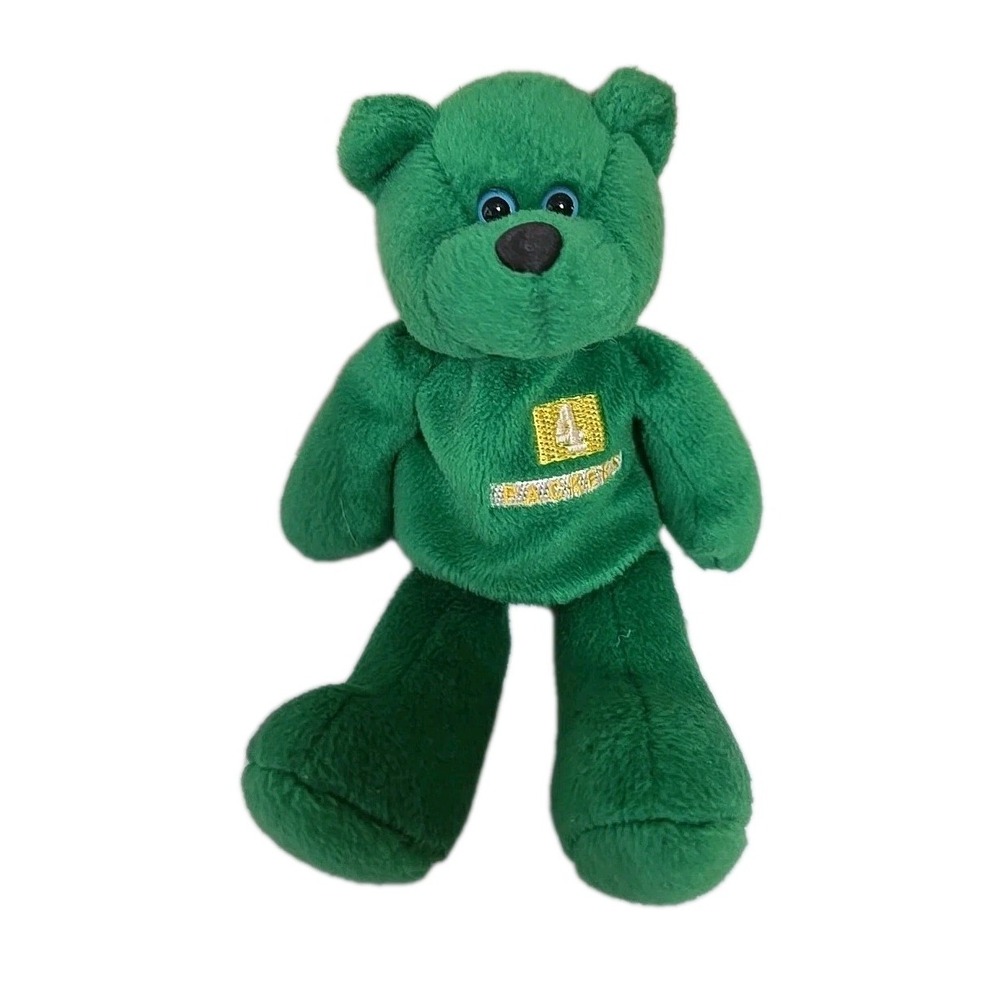 Vtg 1998 Brett Favre Beanie Bear Green Bay Packers NFL Limited Treasures Plush 4